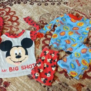 Mickey mouse and super hero bundle pajamas